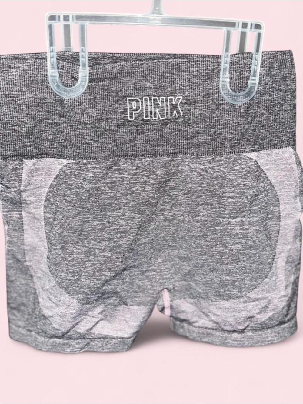 PINK Victoria's Secret Gray Heather Seamless Bike Shorts